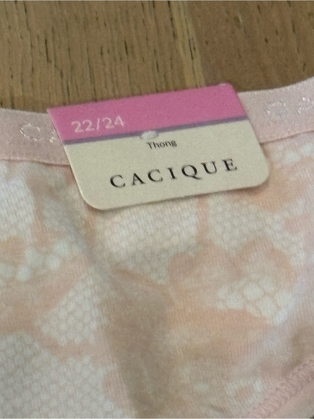 Cacique Women’s Pink, Light Pink & Leopard Print Thong - Trio - Picture 7 of 13